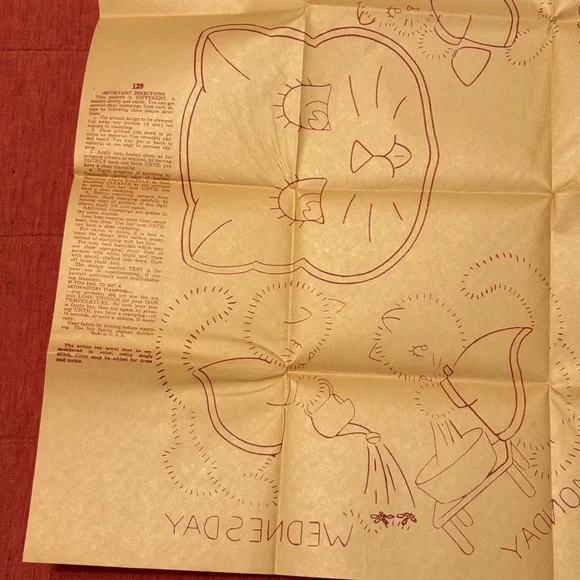 Vintage Uncut Aunt Martha's Embroidery Transfer Pattern 129 Kitten Motifs - Picture 5 of 6